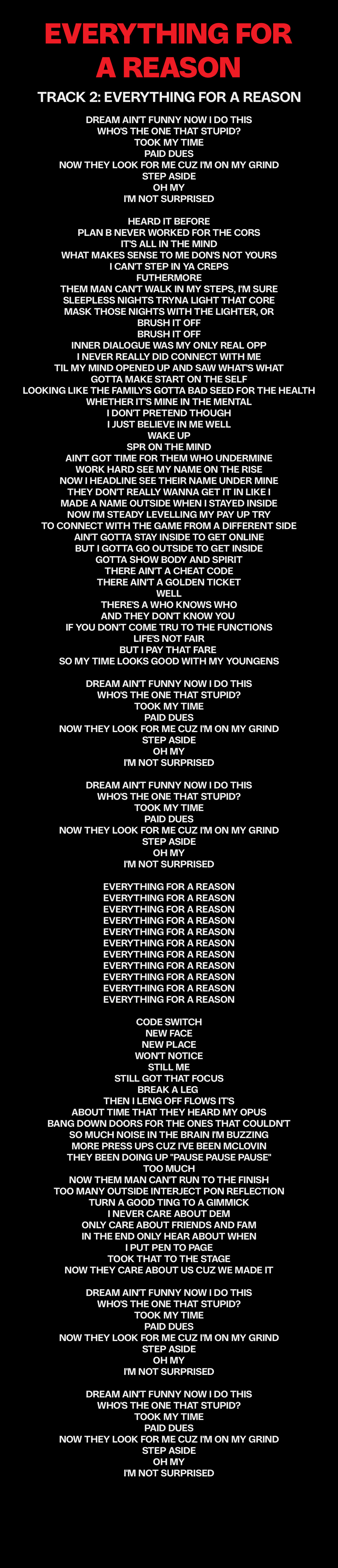 Everything For A Reason